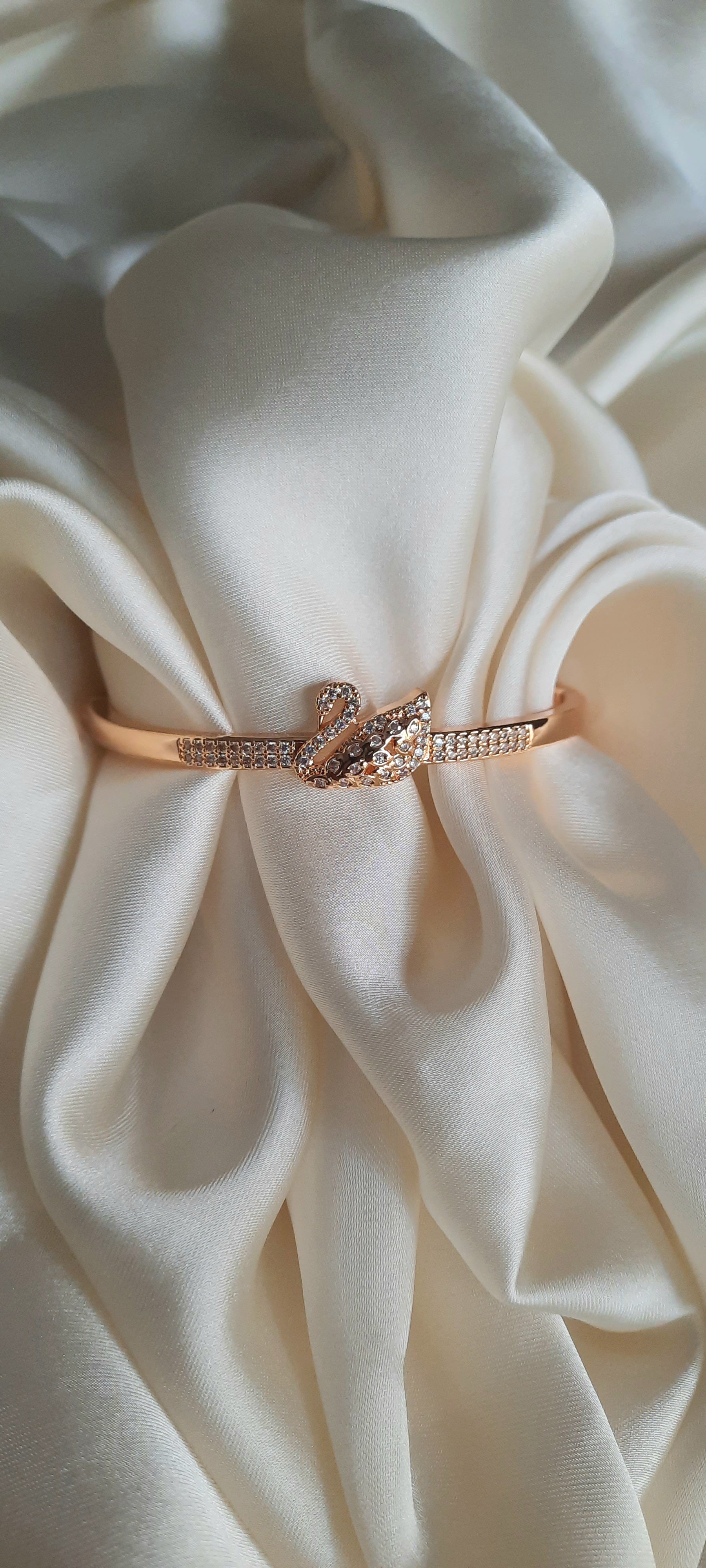Swan Cuff Bangle