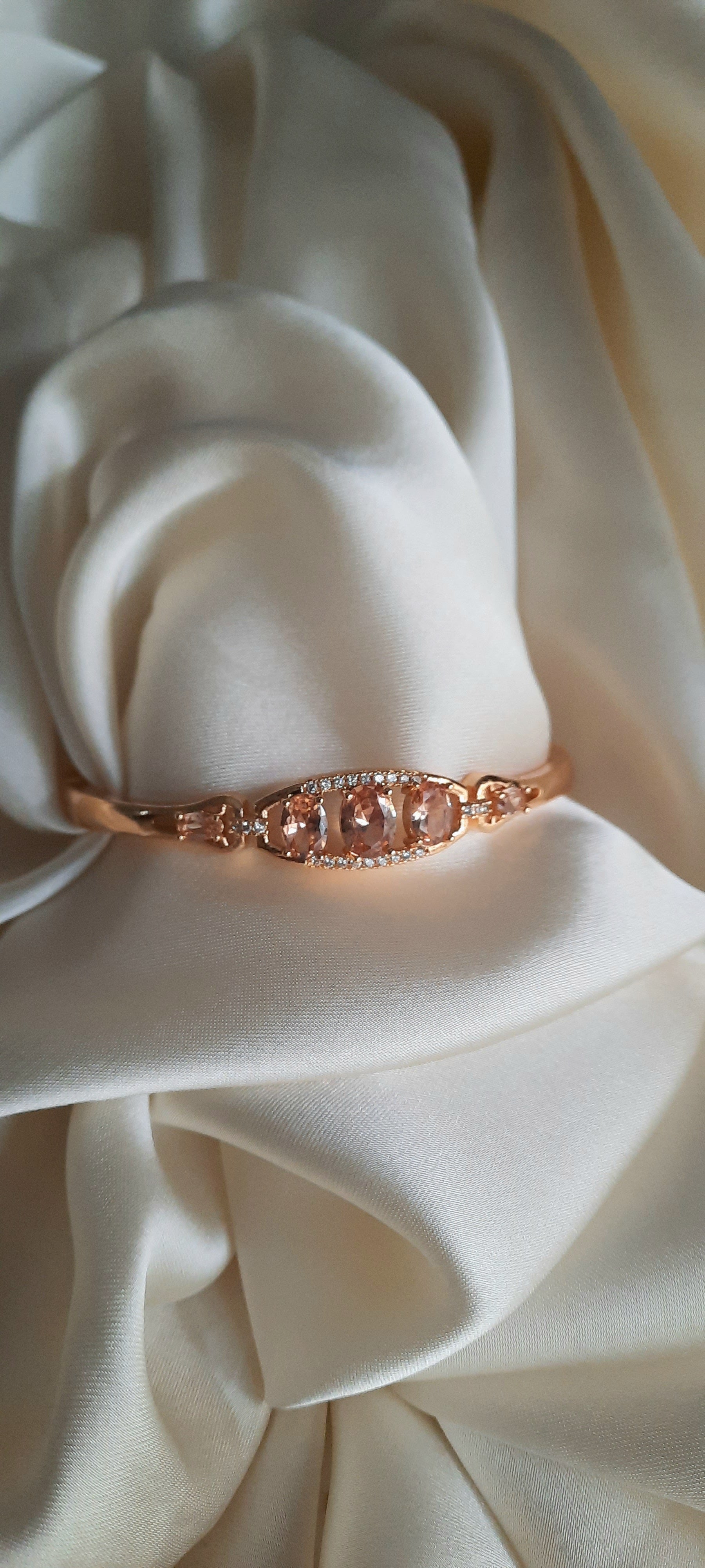 Three-Stone Design Bangle