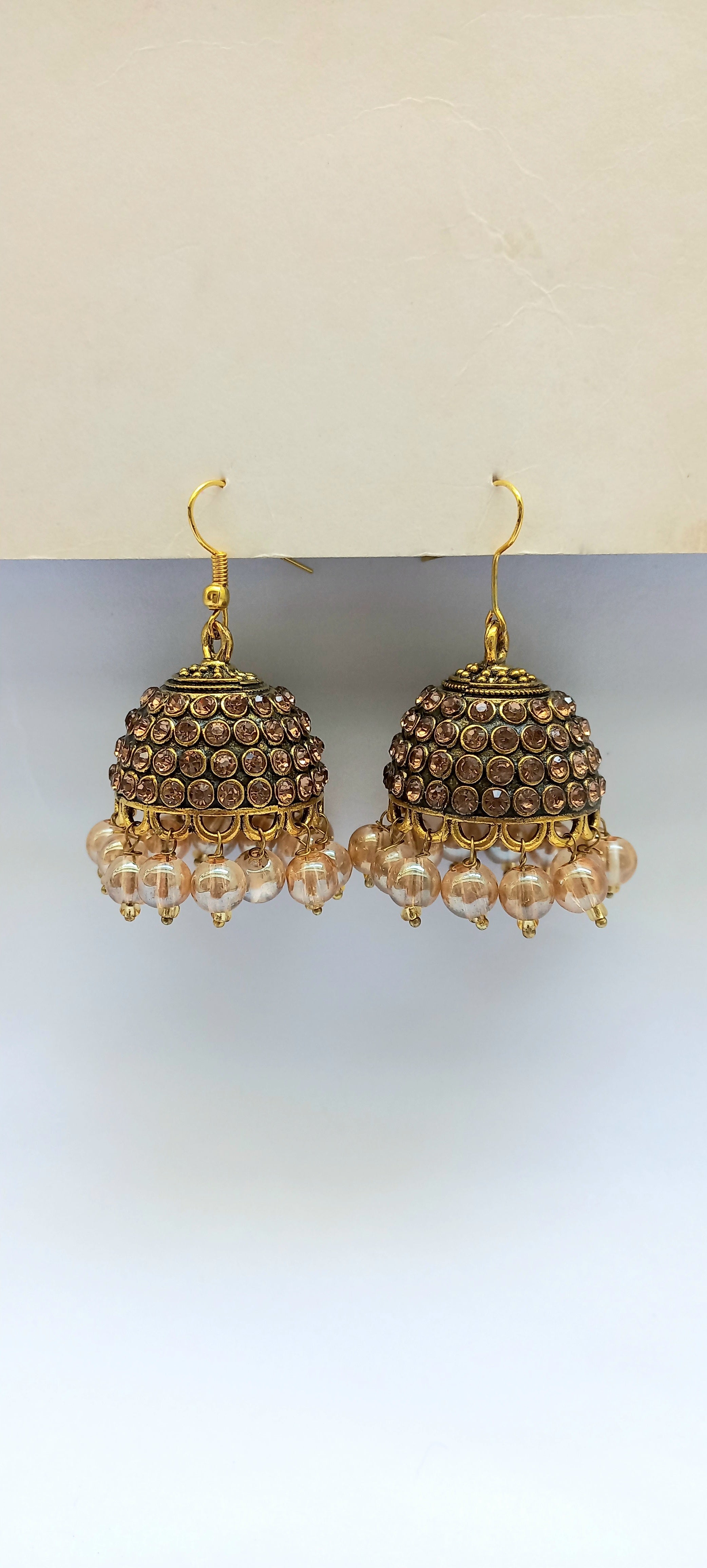 Oxidized Jhumka – Gold Toned
