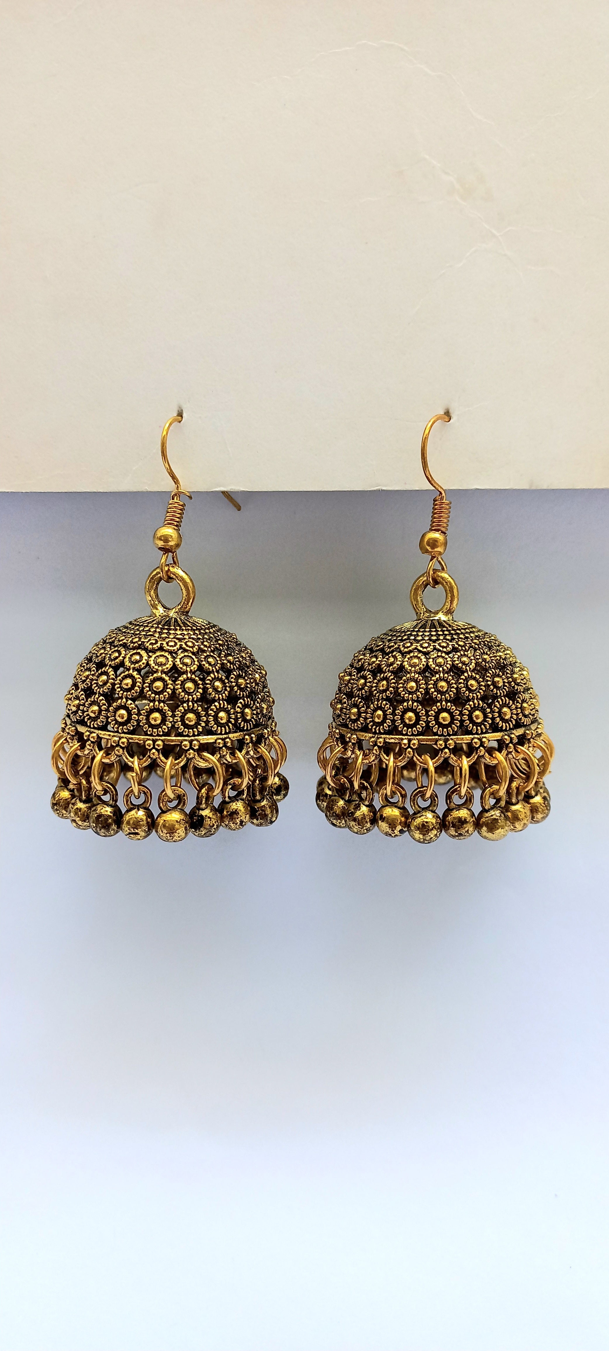 Oxidized Jhumka – Copper Color