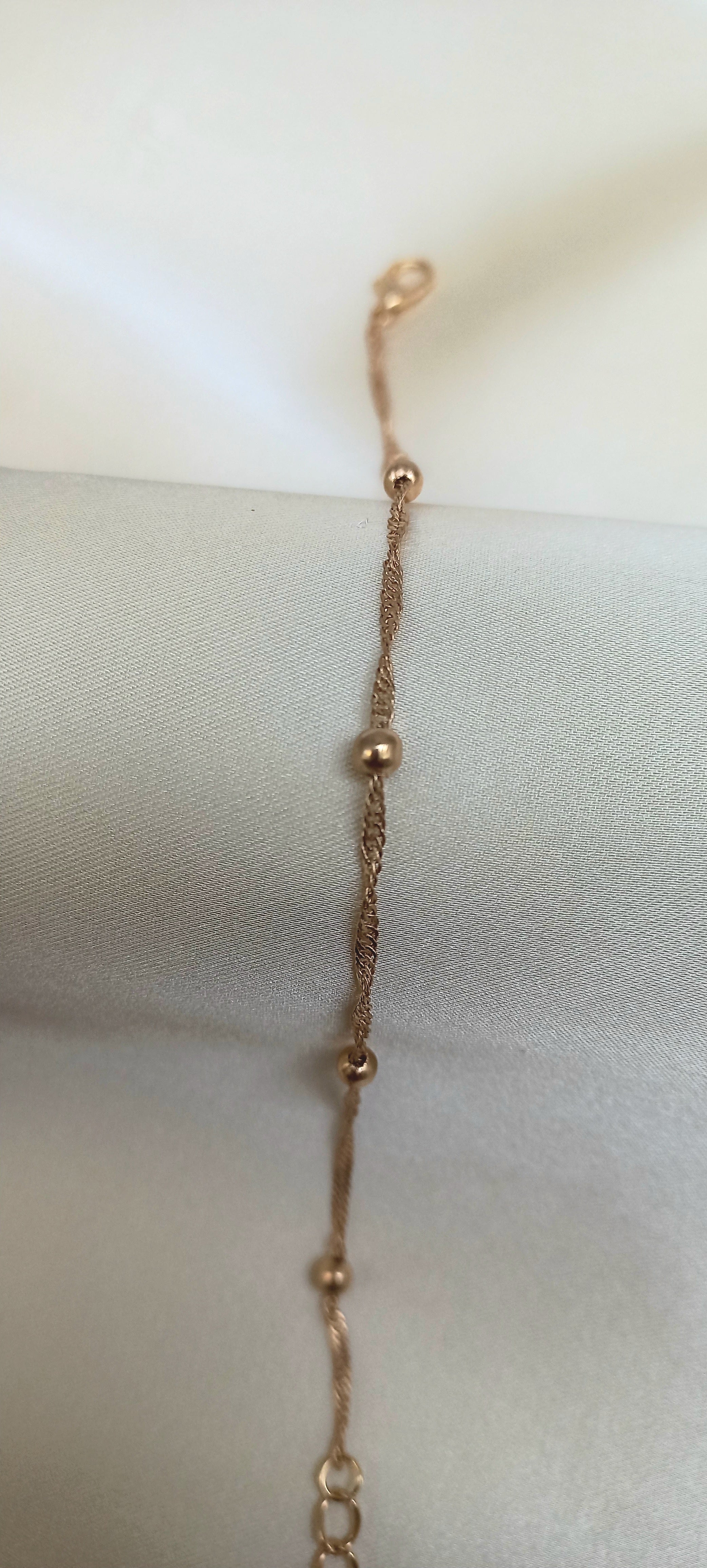 Twisted Satellite Chain Bracelet - Golden